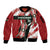 Custom Kenya Rugby Sevens Sleeve Zip Bomber Jacket Go Champions African Pattern - Wonder Print Shop