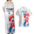 Custom France Rugby 2025 Couples Matching Off Shoulder Maxi Dress and Hawaiian Shirt Allez Les Bleus!