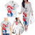 Custom France Rugby 2025 Family Matching Off The Shoulder Long Sleeve Dress and Hawaiian Shirt Allez Les Bleus!