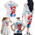 Custom France Rugby 2025 Family Matching Off The Shoulder Long Sleeve Dress and Hawaiian Shirt Allez Les Bleus!