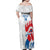 Custom France Rugby 2025 Family Matching Off Shoulder Maxi Dress and Hawaiian Shirt Allez Les Bleus!