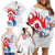 Custom France Rugby 2025 Family Matching Off Shoulder Short Dress and Hawaiian Shirt Allez Les Bleus!