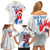 Custom France Rugby 2025 Family Matching Off Shoulder Short Dress and Hawaiian Shirt Allez Les Bleus!