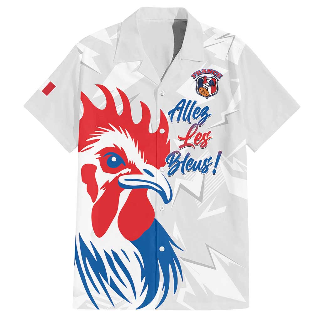 Custom France Rugby 2025 Hawaiian Shirt Allez Les Bleus!