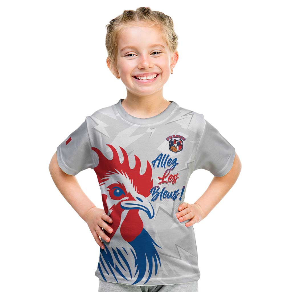 Custom France Rugby 2025 Kid T Shirt Allez Les Bleus!