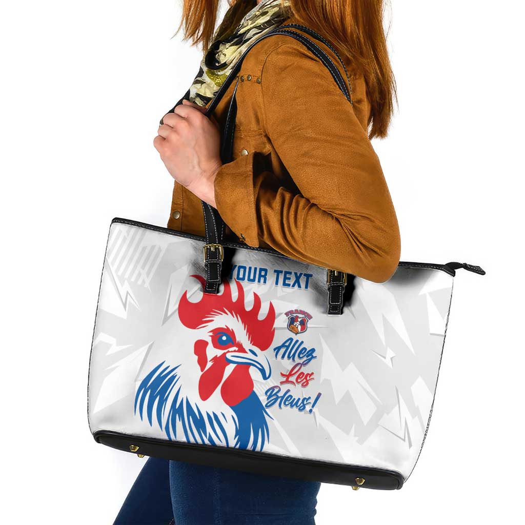 Custom France Rugby 2025 Leather Tote Bag Allez Les Bleus!