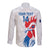 Custom France Rugby 2025 Long Sleeve Button Shirt Allez Les Bleus!