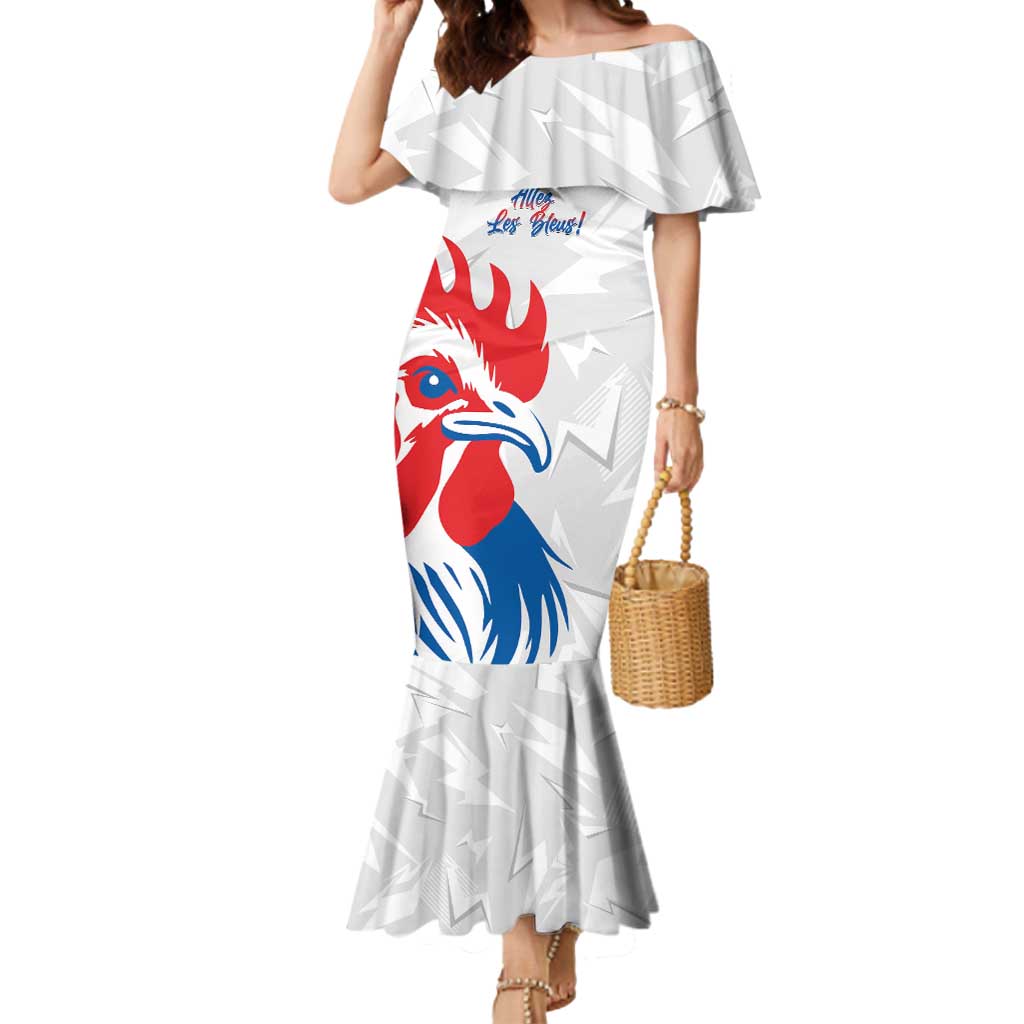 Custom France Rugby 2025 Mermaid Dress Allez Les Bleus!