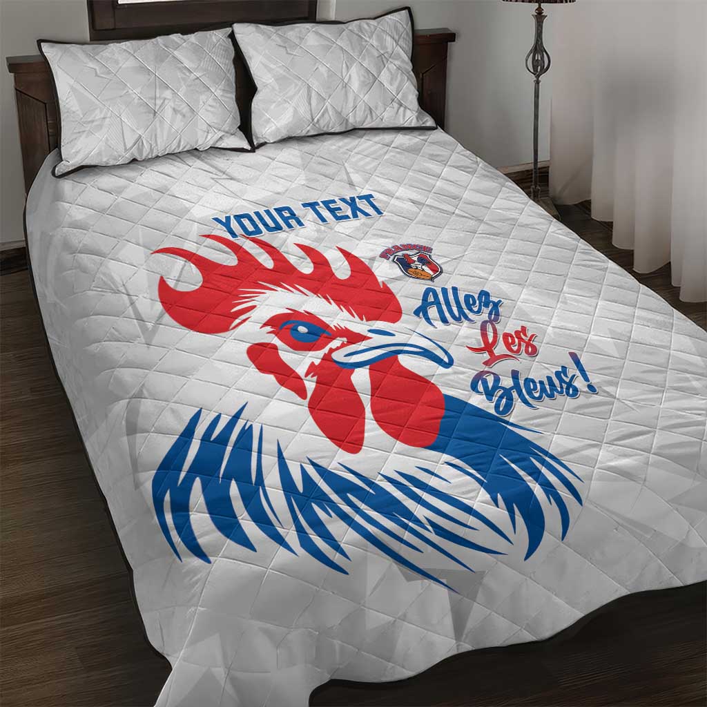 Custom France Rugby 2025 Quilt Bed Set Allez Les Bleus!