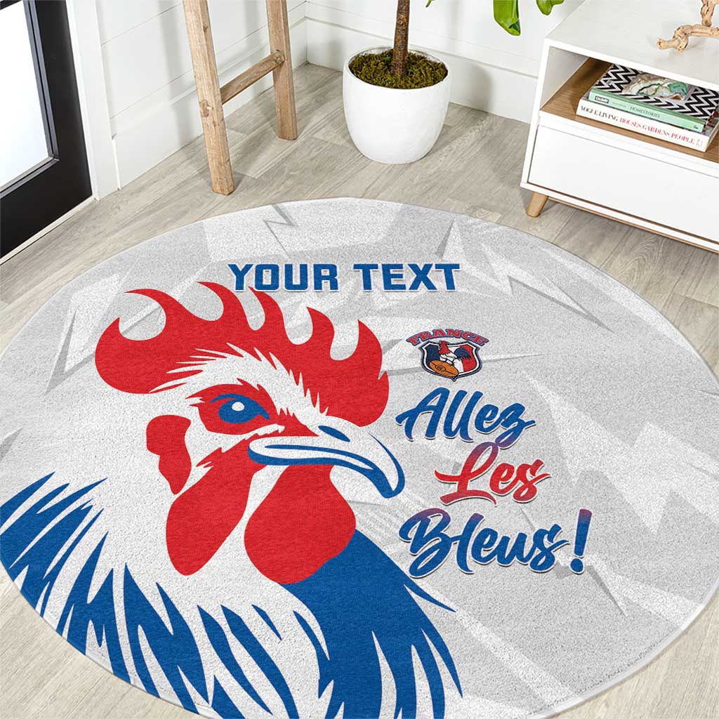 Custom France Rugby 2025 Round Carpet Allez Les Bleus!