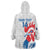 Custom France Rugby 2025 Wearable Blanket Hoodie Allez Les Bleus!