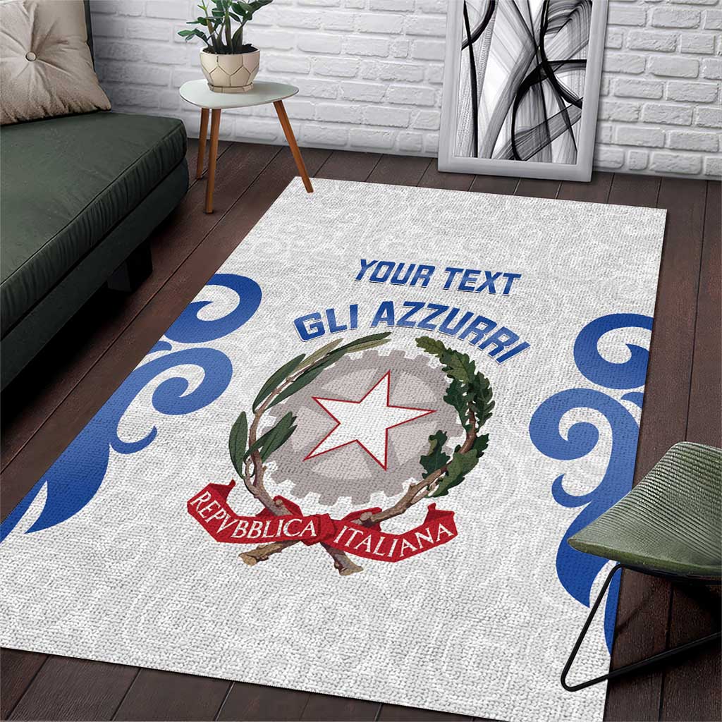 Custom Italy Rugby 2025 Area Rug Come on Gli Azzurri!