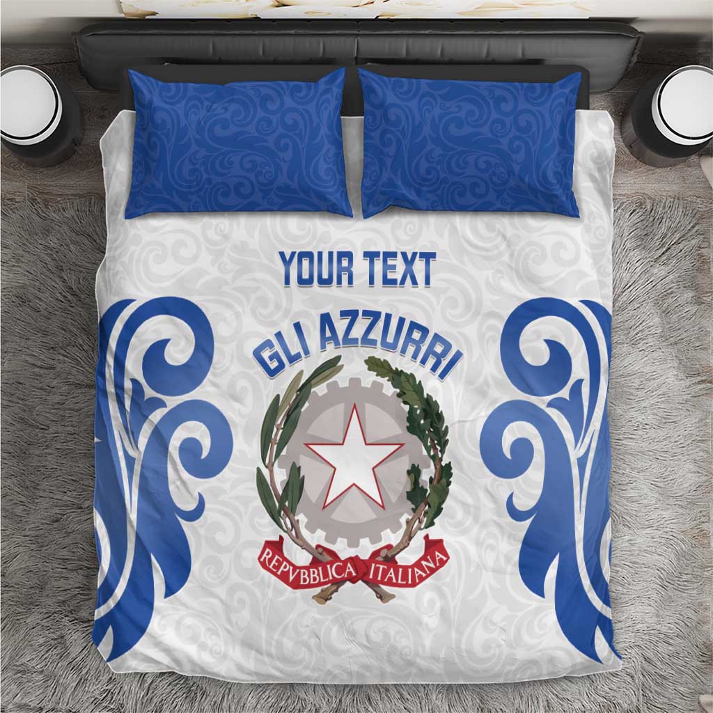 Custom Italy Rugby 2025 Bedding Set Come on Gli Azzurri!