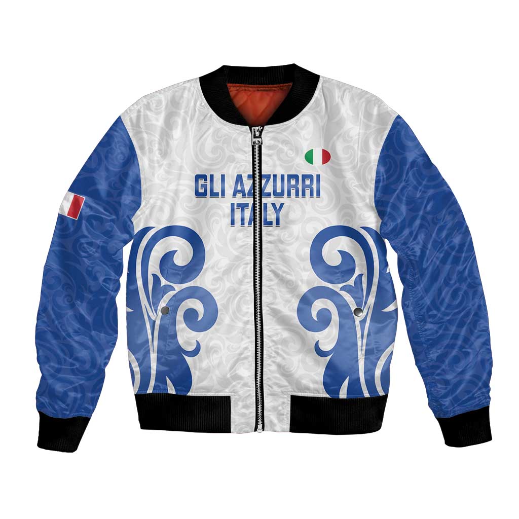 Custom Italy Rugby 2025 Bomber Jacket Come on Gli Azzurri!