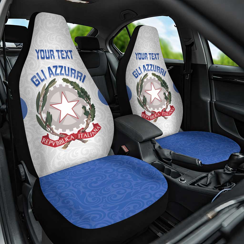 Custom Italy Rugby 2025 Car Seat Cover Come on Gli Azzurri!