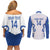 Custom Italy Rugby 2025 Couples Matching Off Shoulder Short Dress and Long Sleeve Button Shirt Come on Gli Azzurri!