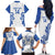 Custom Italy Rugby 2025 Family Matching Off The Shoulder Long Sleeve Dress and Hawaiian Shirt Come on Gli Azzurri!