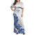 Custom Italy Rugby 2025 Family Matching Off Shoulder Maxi Dress and Hawaiian Shirt Come on Gli Azzurri!