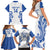 Custom Italy Rugby 2025 Family Matching Short Sleeve Bodycon Dress and Hawaiian Shirt Come on Gli Azzurri!