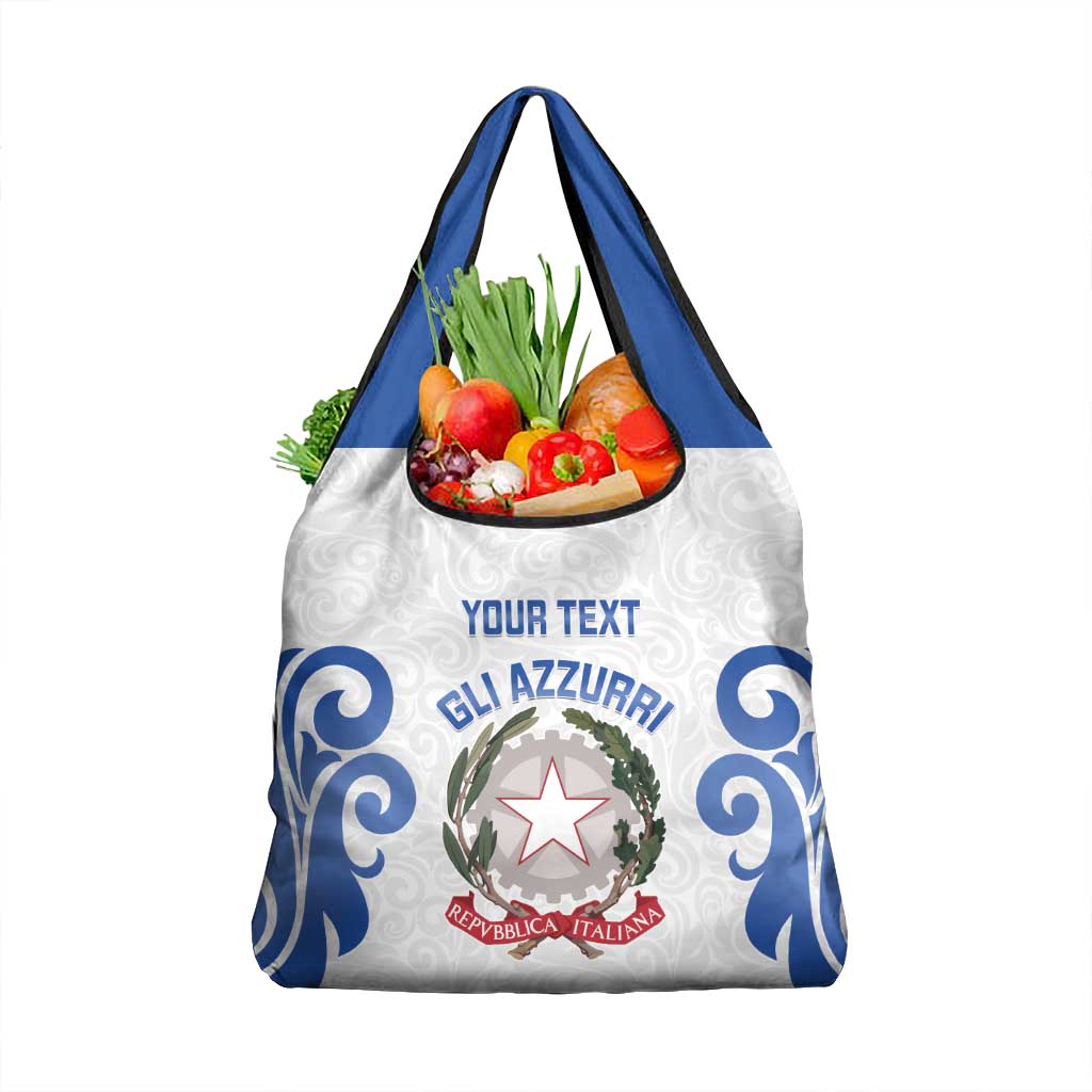 Custom Italy Rugby 2025 Grocery Bag Come on Gli Azzurri!