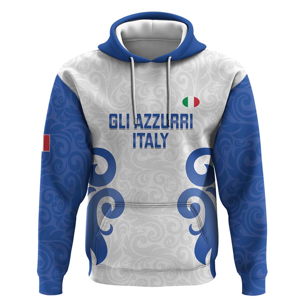 Custom Italy Rugby 2025 Hoodie Come on Gli Azzurri!