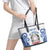 Custom Italy Rugby 2025 Leather Tote Bag Come on Gli Azzurri!