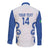 Custom Italy Rugby 2025 Long Sleeve Button Shirt Come on Gli Azzurri!