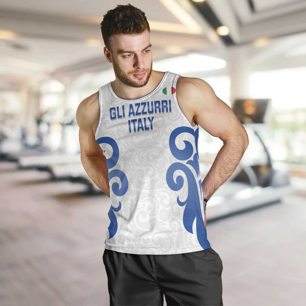 Custom Italy Rugby 2025 Men Tank Top Come on Gli Azzurri!