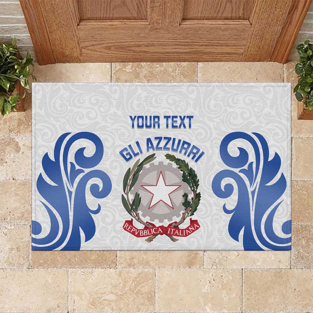 Custom Italy Rugby 2025 Rubber Doormat Come on Gli Azzurri!