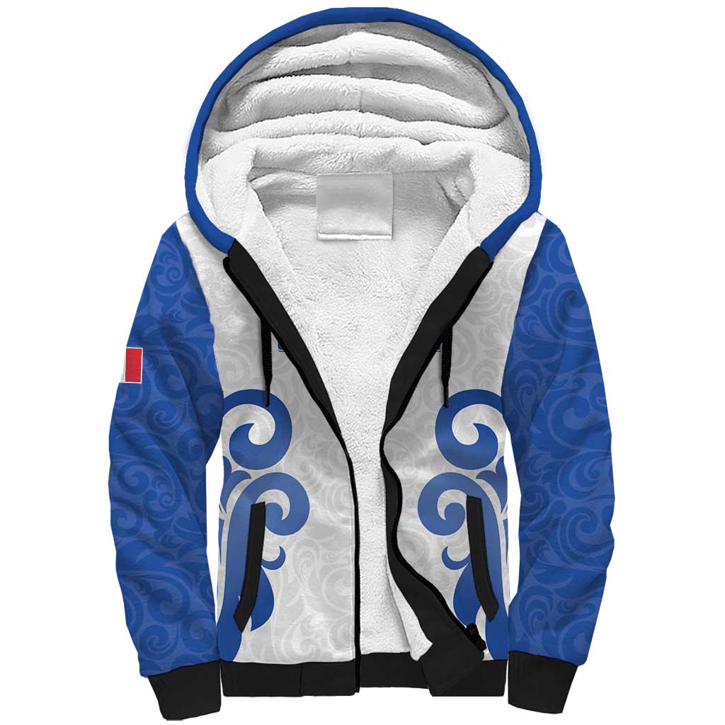 Custom Italy Rugby 2025 Sherpa Hoodie Come on Gli Azzurri!