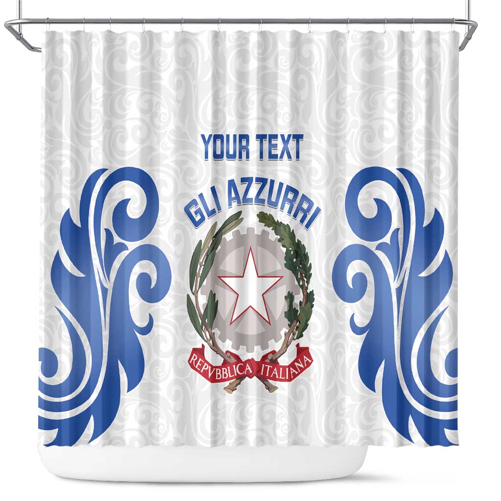 Custom Italy Rugby 2025 Shower Curtain Come on Gli Azzurri!