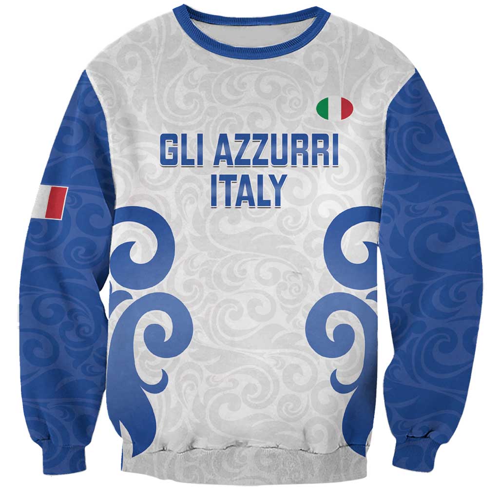 Custom Italy Rugby 2025 Sweatshirt Come on Gli Azzurri!