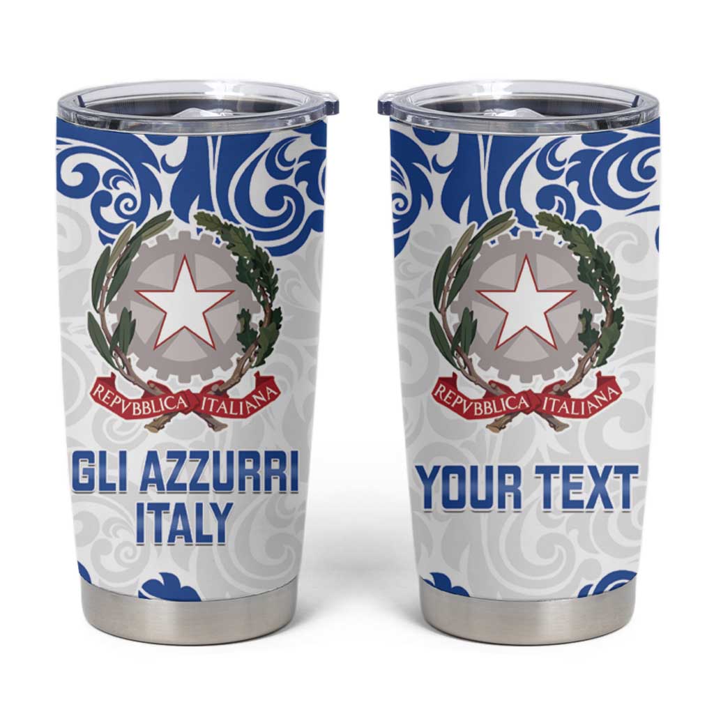 Personalised Italy Rugby 2025 Tumbler Cup Come on Gli Azzurri!