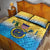 US Virgin Islands Quilt Bed Set Coat Of Arms Grunge Style