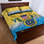 US Virgin Islands Quilt Bed Set Coat Of Arms Grunge Style