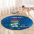 Custom Scotland Rugby 2025 Round Carpet Funny Thistle Mascot Go Scottish!