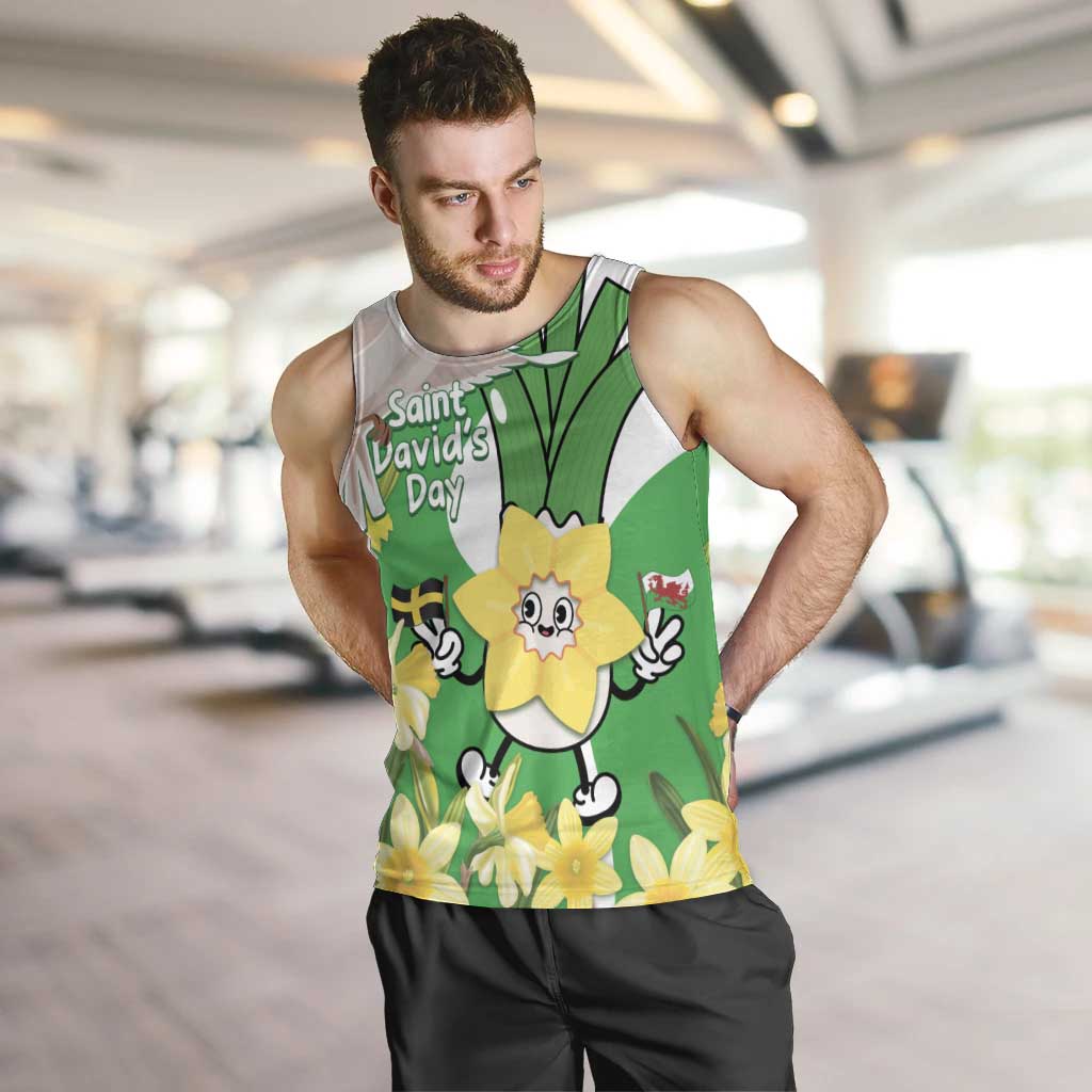 Wales Saint David's Day Men Tank Top Welsh Funny Leek Daffodil