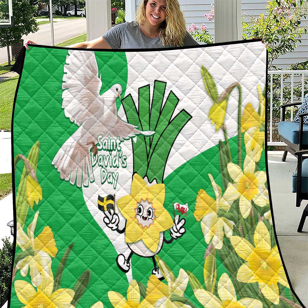 Wales Saint David's Day Quilt Welsh Funny Leek Daffodil