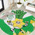 Wales Saint David's Day Round Carpet Welsh Funny Leek Daffodil