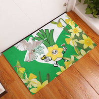 Wales Saint David's Day Rubber Doormat Welsh Funny Leek Daffodil