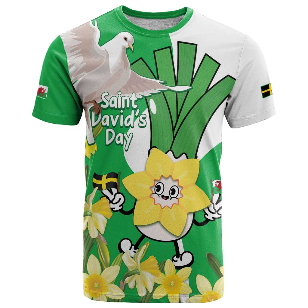 Wales Saint David's Day T Shirt Welsh Funny Leek Daffodil