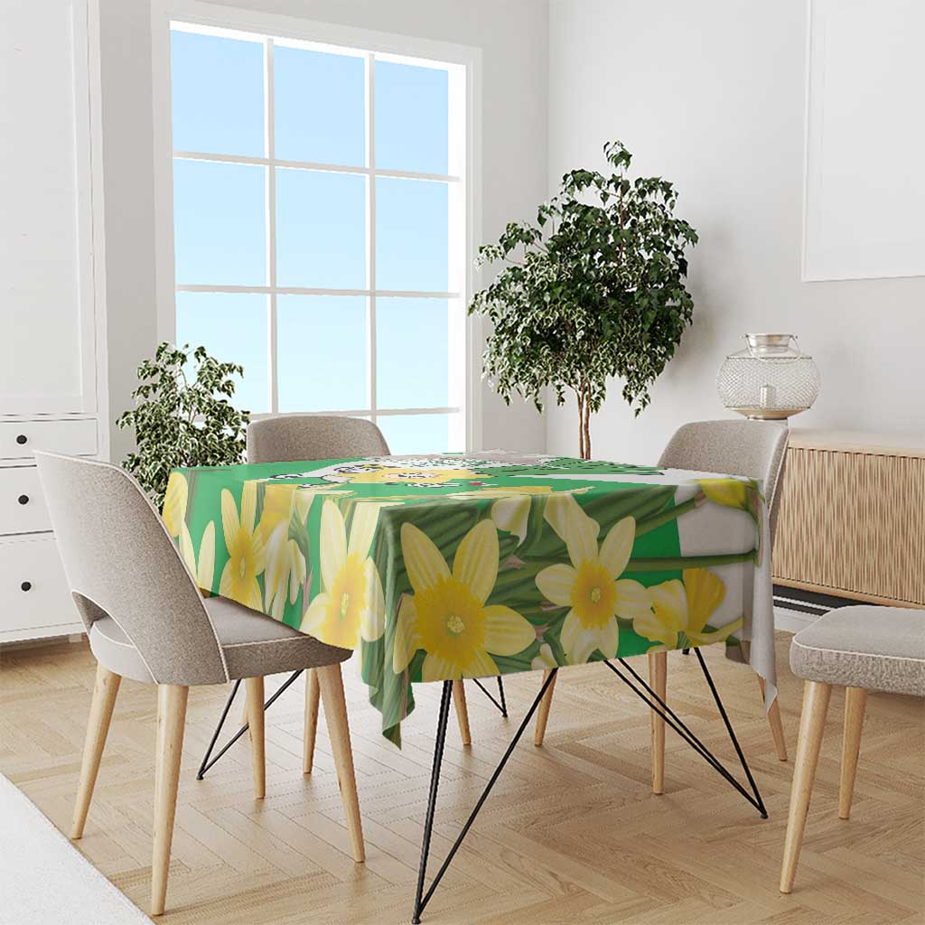Wales Saint David's Day Tablecloth Welsh Funny Leek Daffodil