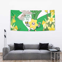 Wales Saint David's Day Tapestry Welsh Funny Leek Daffodil