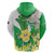 Wales Saint David's Day Zip Hoodie Welsh Funny Leek Daffodil