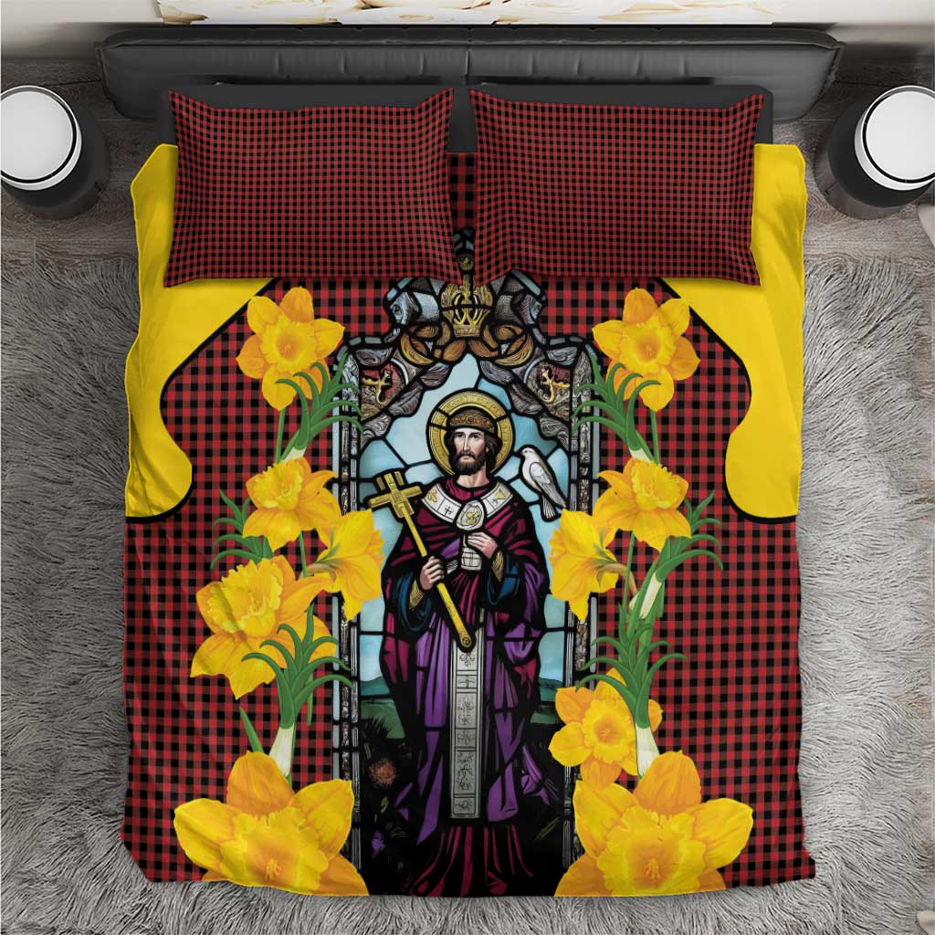 Welsh Dewi Sant Bedding Set Saint David With Daffodil