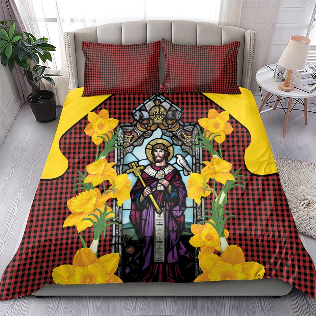 Welsh Dewi Sant Bedding Set Saint David With Daffodil