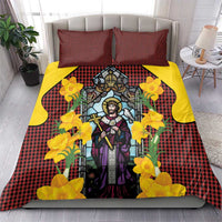 Welsh Dewi Sant Bedding Set Saint David With Daffodil
