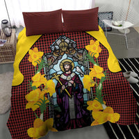 Welsh Dewi Sant Bedding Set Saint David With Daffodil