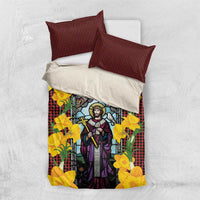 Welsh Dewi Sant Bedding Set Saint David With Daffodil