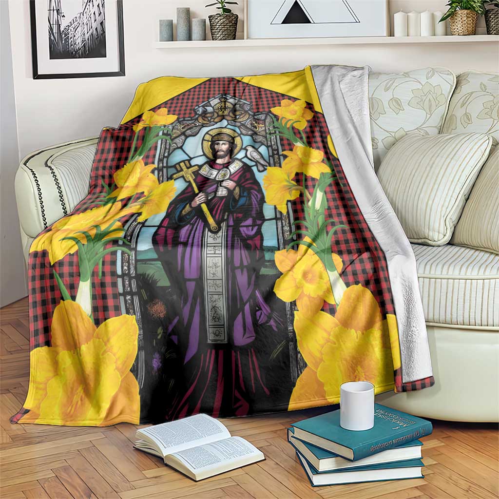 Welsh Dewi Sant Blanket Saint David With Daffodil